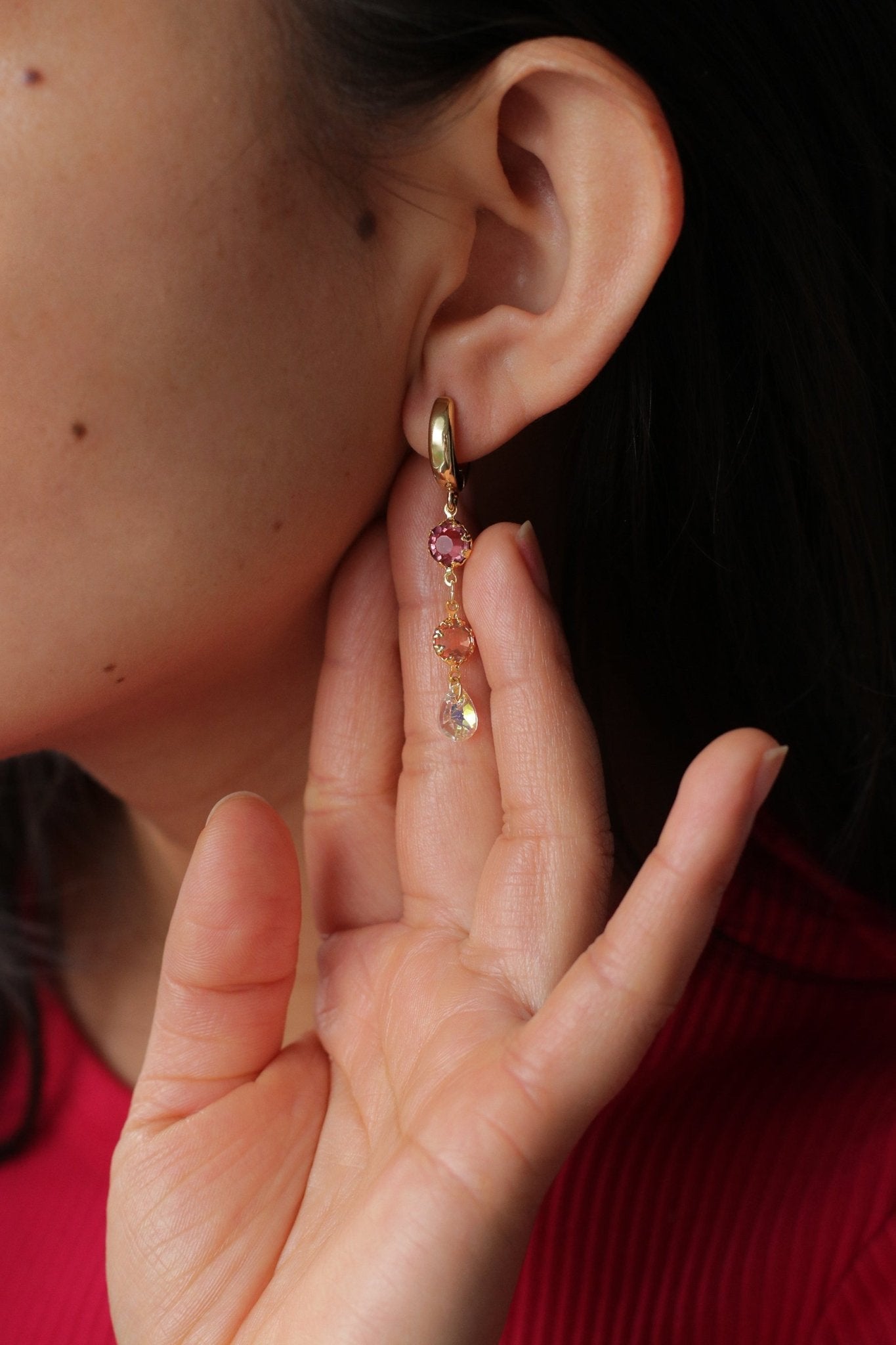 Candy Crystal Dangle EarringsNuma EstiloEarrings