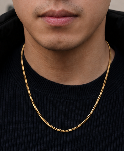 3mm Gold Curb Chain