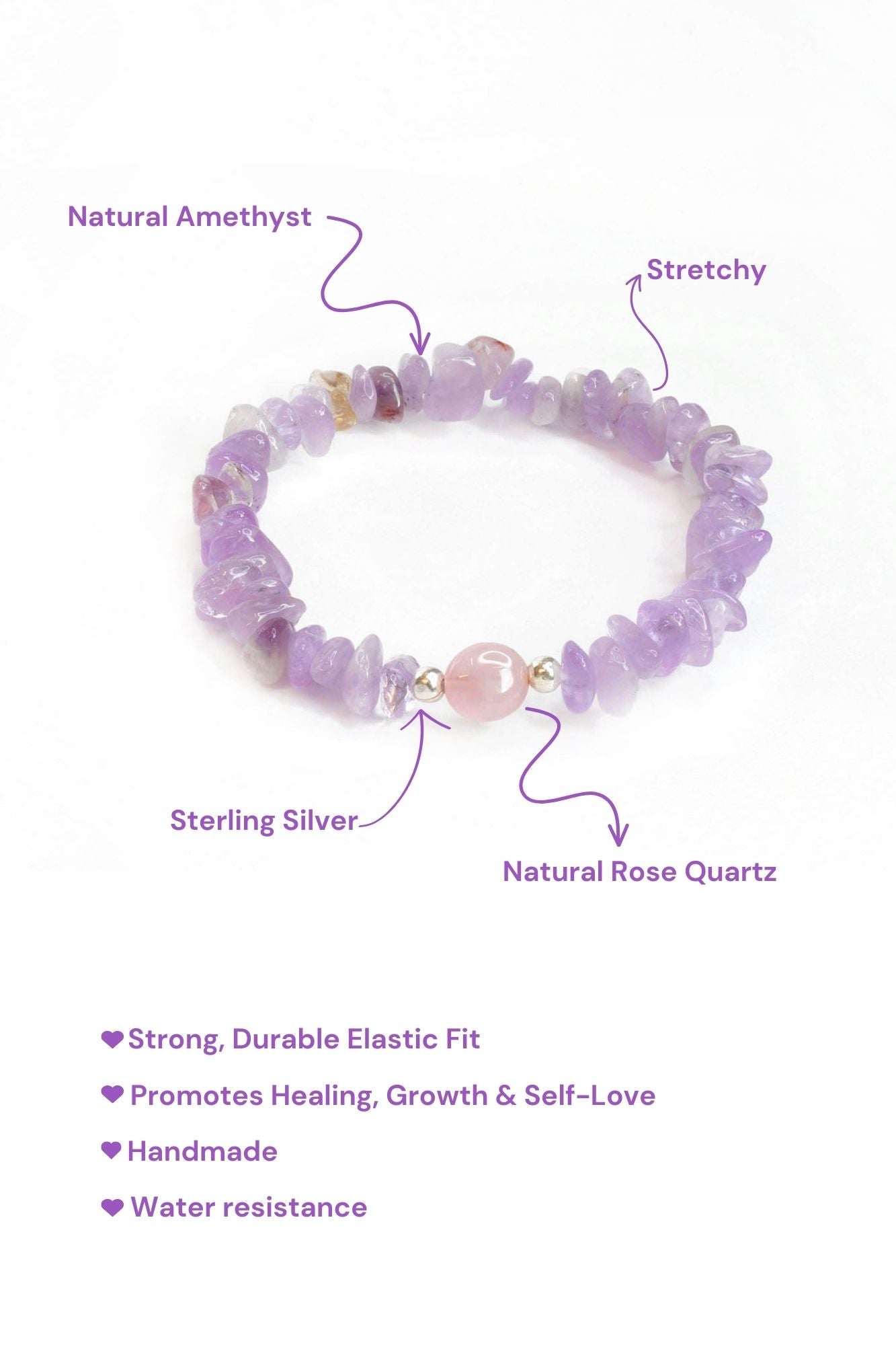Soul Harmony Amethyst & Rose Quartz Bracelet