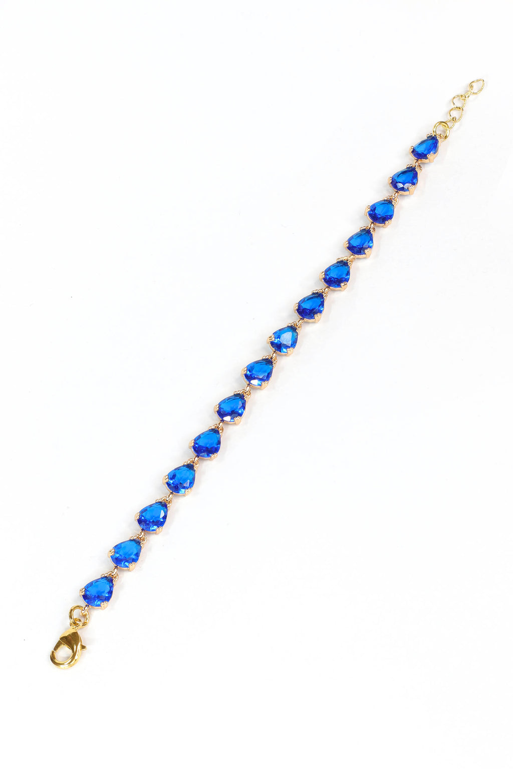 Blue Water Teardrop Tennis Bracelet