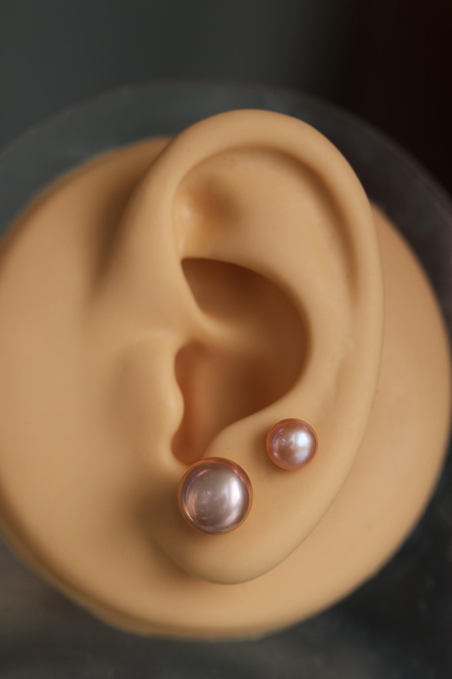 Komal peach Freshwater Studs