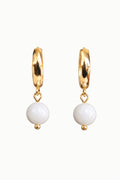 Moondrop Rainbow Moonstone Huggie Earrings