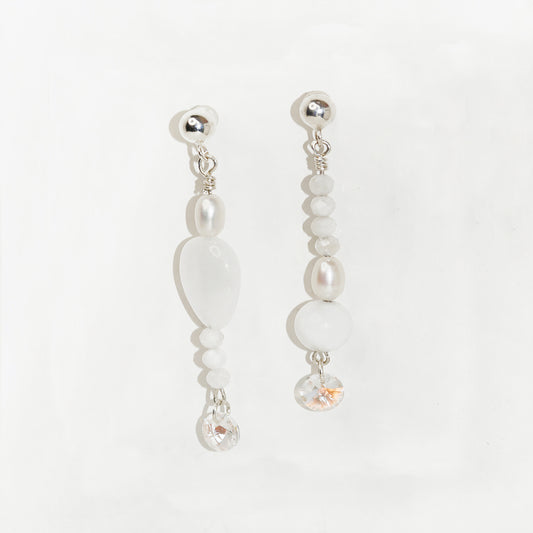 New Moon Wave Drop Earrings