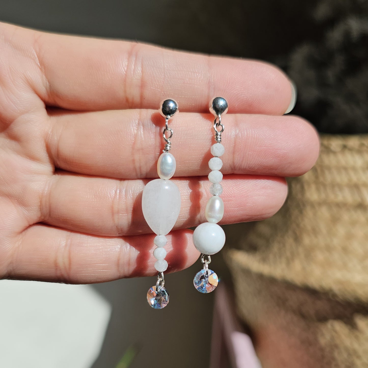 New Moon Wave Drop Earrings