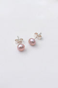 Komal Light Purple Pearl Studs