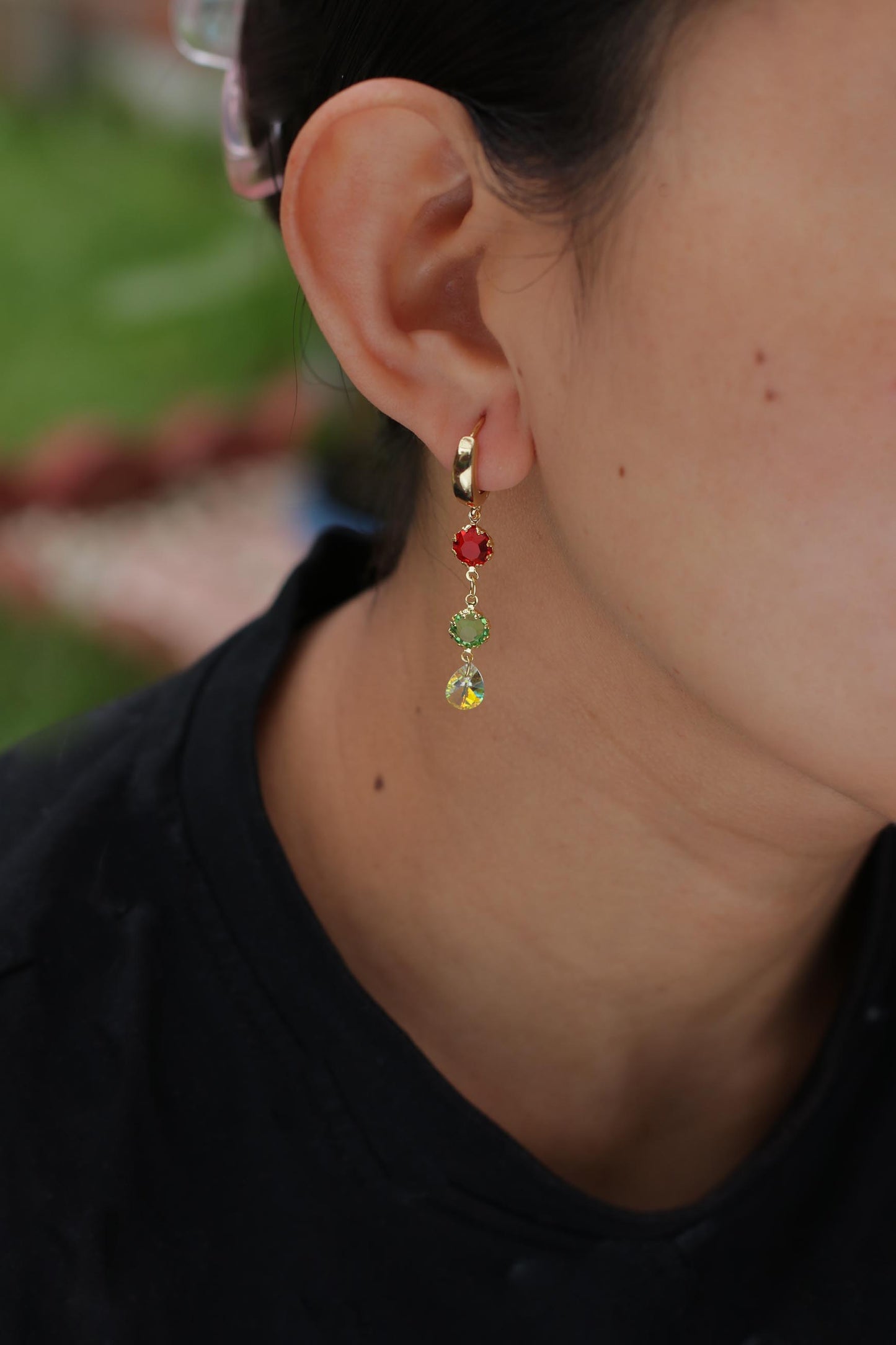 Candy Crystal Dangle Earrings