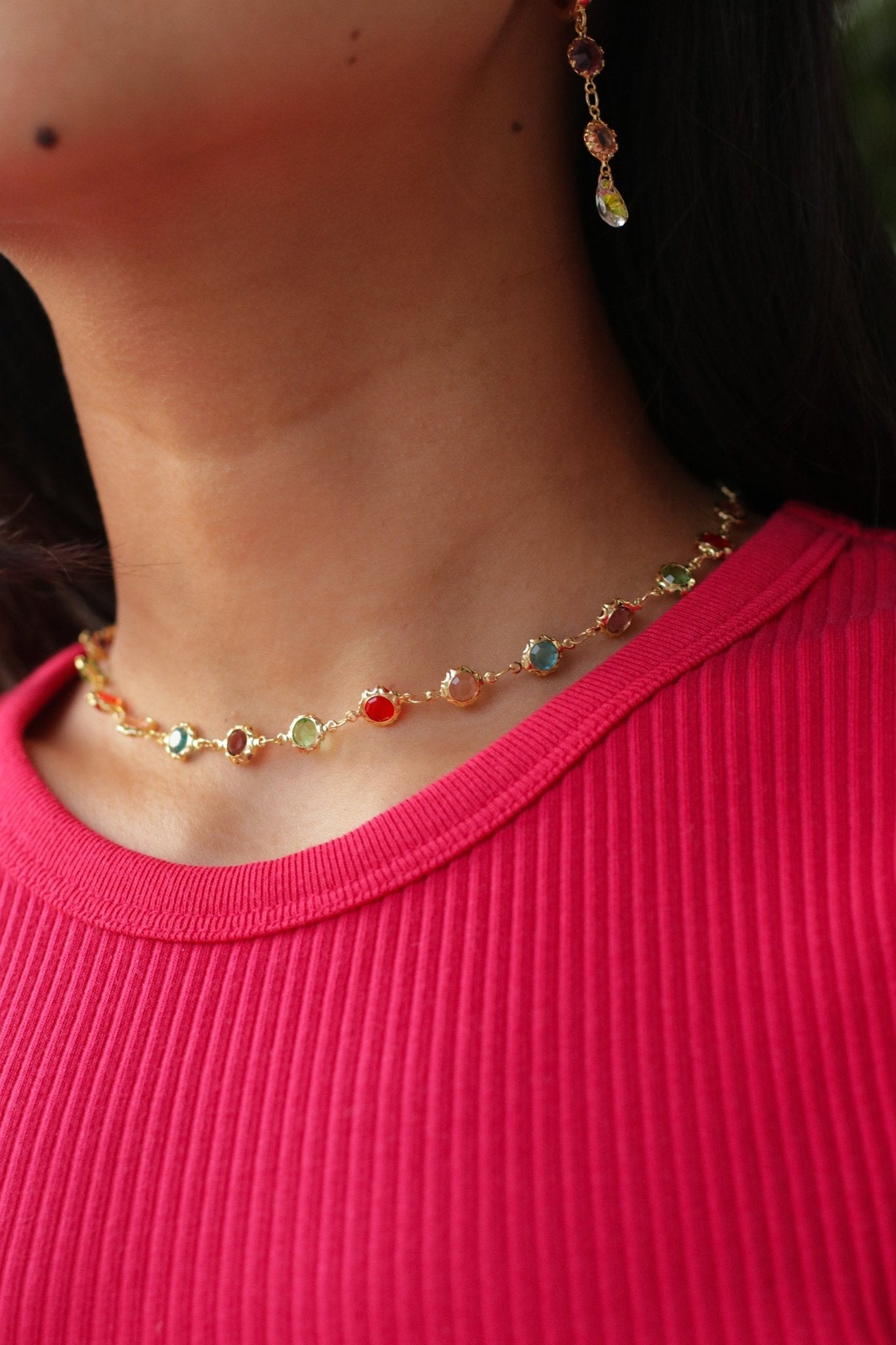 Candy Crystal Choker NecklaceNuma EstiloChoker Necklace