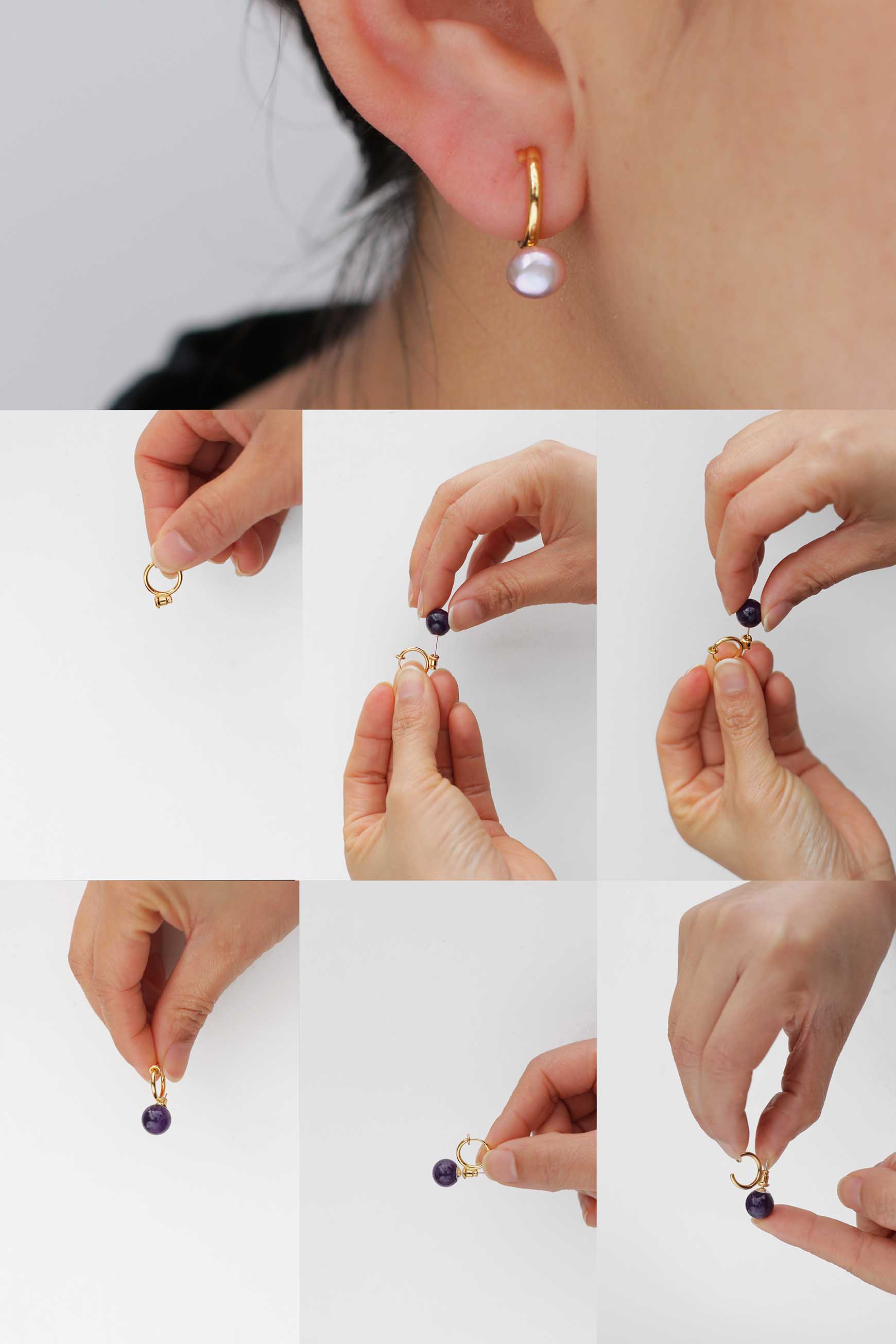 Gold Clip-On Earring Converters