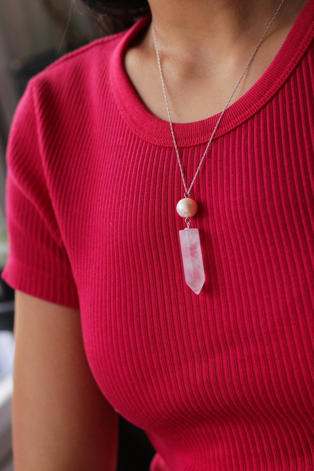 Mamata NecklaceNuma EstiloPearl and Quartz Necklaces