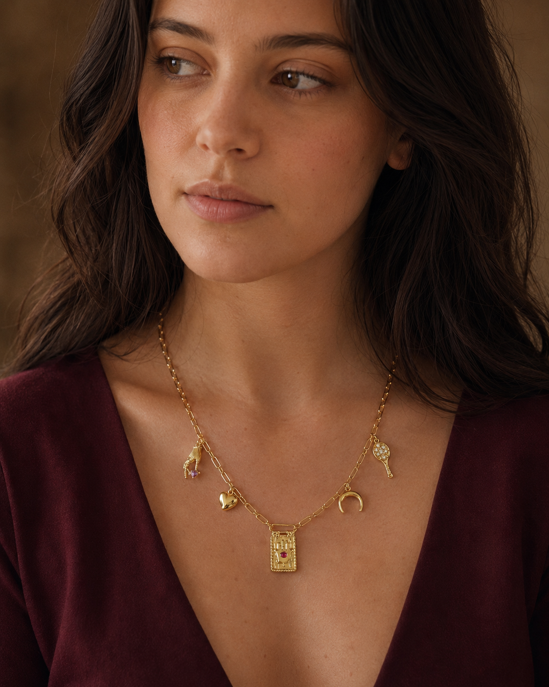 Moonlit Promise Charm Choker