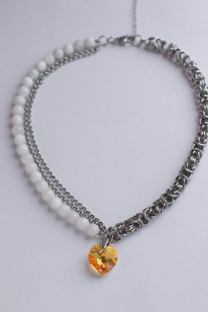 Moonstone Chainmail NecklaceNuma EstiloMoonstone Chainmail Necklaces
