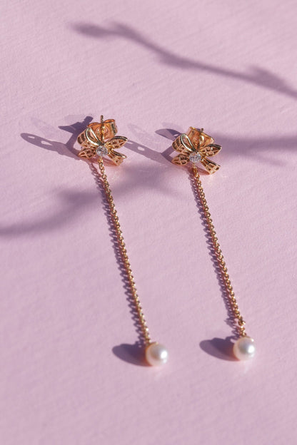 Pearly Bow EarringsNuma EstiloDangle Earrings