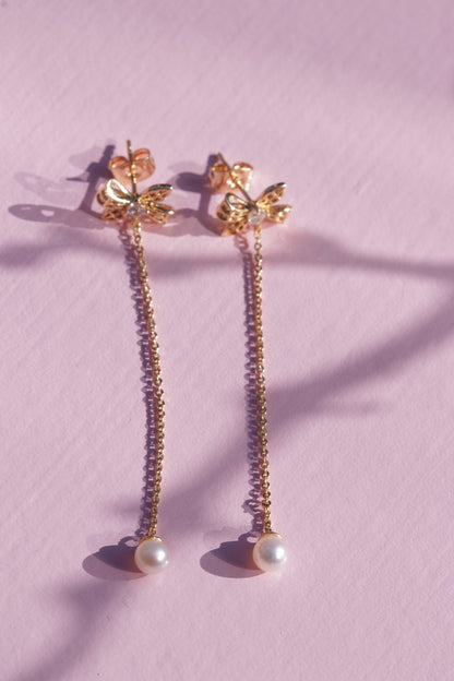 Pearly Bow EarringsNuma EstiloDangle Earrings