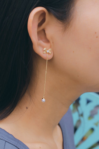 Pearly Bow Earrings